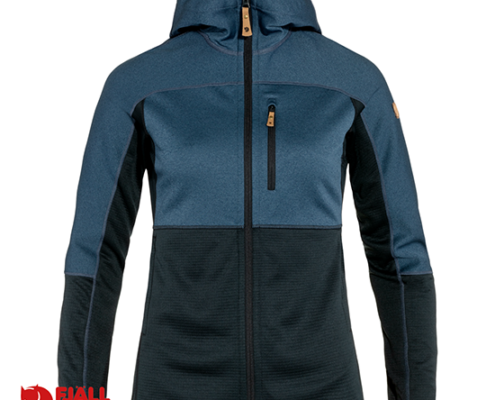 FJALL RAVEN-89589-ABISKO TRAIL FLEECE HOODIE-VESTE POLAIRE A CAPUCHE-FEMME-555 534 DARK NAVY INDIGO BLUE-BLEU