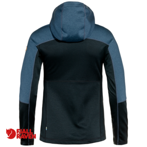 FJALL RAVEN-89589-ABISKO TRAIL FLEECE HOODIE-VESTE POLAIRE A CAPUCHE-FEMME-555 534 DARK NAVY INDIGO BLUE-BLEU-DOS