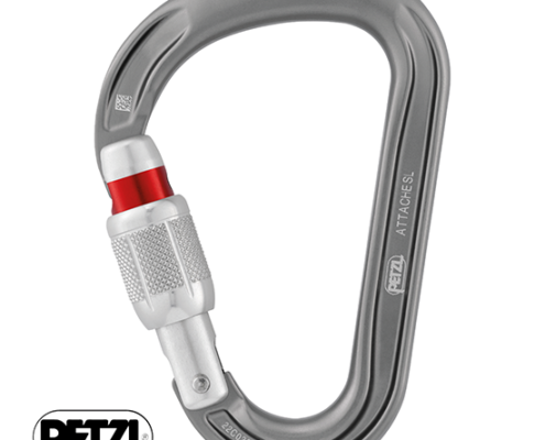 PETZL-M038AA01-SCREW-LOCK-MOUSQUETON ATTACHE-GRIS-SYSTEME SCREW LOCK