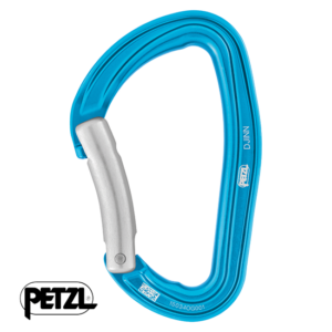 PETZL-M060LB00-DJINN COURBE-MOUSQUETON-BLEU