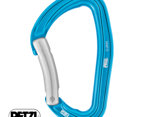 PETZL-M060LB00-DJINN COURBE-MOUSQUETON-BLEU