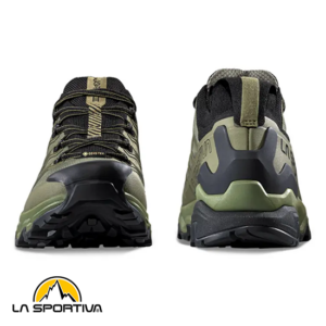 LA SPORTIVA-ZFHS108E47K00-ULTRA RAPTOR III GTX-CHAUSSURES DE RANDONNÉE-HMME-CYPRES BLACK-VERT-AVANT + ARRIERE
