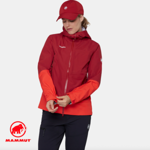 MAMMUT-1010-32400-ALTO GUIDE HS HOODED JACKET-VESTE IMPERMÉABLE-FEMME-3823 DARK MAMMUT RED-ROUGE