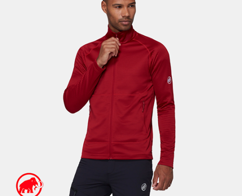 MAMMUT-1014-07320-CRAG ML JACKET-VESTE POLAIRE-HOMME-3818 DARK MAMMUT RED-ROUGE
