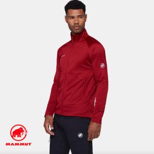 MAMMUT-1014-07320-CRAG ML JACKET-VESTE POLAIRE-HOMME-3818 DARK MAMMUT RED-ROUGE-CÔTÉ