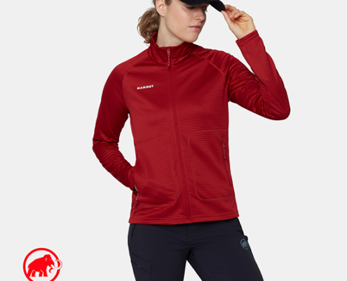 MAMMUT-1014-07330-CRAG ML JACKET-VESTE POLAIRE-FEMME-3818DARK MAMMUT RED-ROUGE