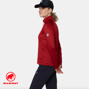 MAMMUT-1014-07330-CRAG ML JACKET-VESTE POLAIRE-FEMME-3818DARK MAMMUT RED-ROUGE-CÔTÉ