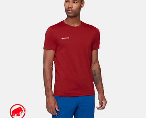 MAMMUT-1017-07650-SELUN FL TEE-SHIRT-HOMME-3818 DARK RED MAMMUT RED-ROUGE
