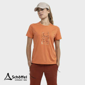 SCHOFFEL-13530-CIRC TEE SHIRT SULTEN-TEE SHIRT DE RANDONNÉE-FEMME-5115 APRICOT GLOW-ORANGE