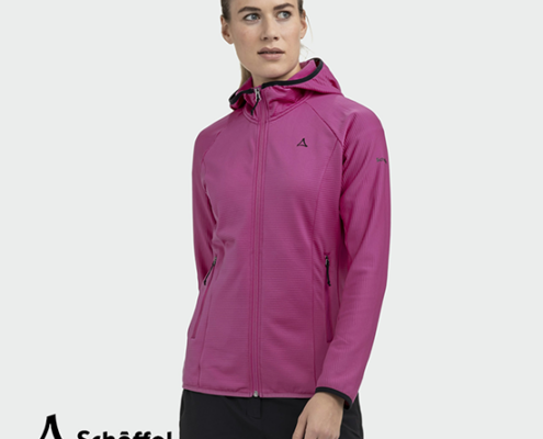 SCHOFFEL-13635-HIKKING FLEECE HOODY CASCATA-VESTE POLAIRE À CAPUCHE-FEMME-3305 FUSCHIA-ROSE