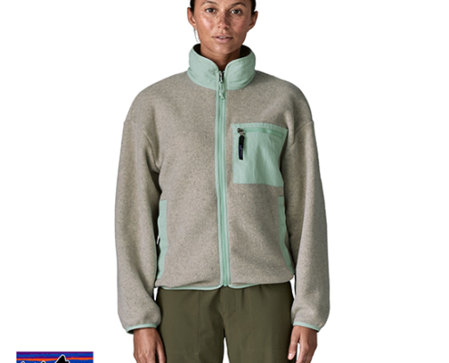 PATAGONIA-22955-W'S SYNCHILLA FLEECE JACKET-VESTE POLAIRE-FEMME-OLTN OATMEAL HEATHER W THIN ICE-BEIGE-FACE