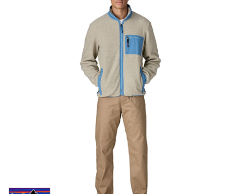 PATAGONIA-22991-M'S SYNCHILLA FLEECE JACKET-VESTE POLAIRE HOMME-OLSB OATMEAL HEATHER W SHORE BLUE-BEIGE