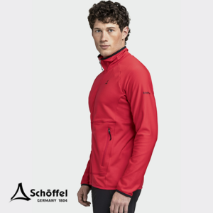 SCHOFFEL-23931-HIKKING FLEECE JACKET STYLE CASCATA-VESTE POLAIRE-HOMME-2605 RUDDY RAY-ROUGE-CÔTÉ