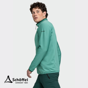 SCHOFFEL-23931-HIKKING FLEECE JACKET STYLE CASCATA-VESTE POLAIRE-HOMME-6405 EMERAULD SLATE-VERT-CÔTÉ