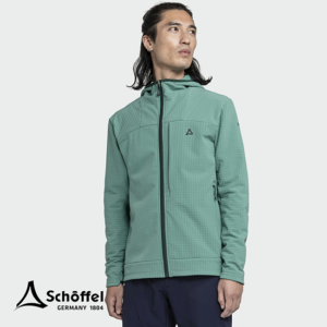 SCHOFFEL-24181-FLEECE HOUUDY STYLE ENIXA-VESTE POLAIRE À CAPUCHE-HOMME-6405 EMERALD SALTE-VERT