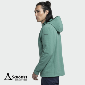 SCHOFFEL-24181-FLEECE HOUUDY STYLE ENIXA-VESTE POLAIRE À CAPUCHE-HOMME-6405 EMERALD SALTE-VERT-CÔTÉ