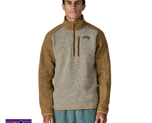 PATAGONIA-25523-M'S BETTER SWEATER 1/4 ZIP-POLAIRE ZIPPÉE-HOMME-NAUT NAUTILUS TAN-MARRON-FACE