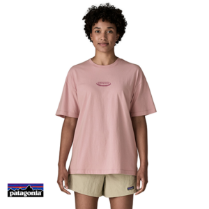 PATAGONIA-37870-W'S 95 OVAL LOGO OVERSIZED-TEE SHIRT-FEMME-QVLT QUIET VIOLET-VIOLET-FACE