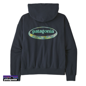 PATAGONIA-39726-W'S 95 OVAL LOGO DAILY HOODY-SWEAT SHIRT À CAPUCHE-SMNT SMOLDER BLUE W MOON TRIPPER-BLEU-DOS
