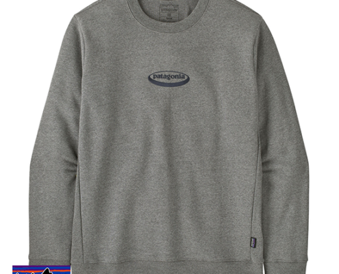 PATAGONIA-39728-M'S 95 OVAL LOGO UPRISAL CREW-SWEAT SHIRT-HOMME-GLH GRAVEL HEATHER-GRIS