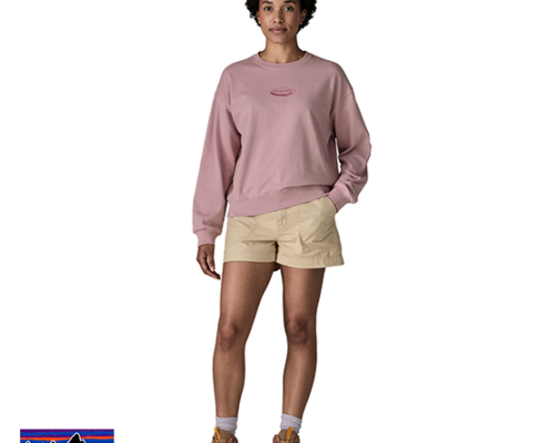 PATAGONIA-39729-W'S 95 OVAL LOGO DAILY VREW-SWEAT SHIRT-FEMME-QVLT QUIET VIOLET-VIOLET