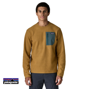 PATAGONIA-40236-M'S R1 AIR FLEECE MIDLAYER CREWNECK-POLAIRE-HOMME-BCBN BOBCAT BROWN-MARRON
