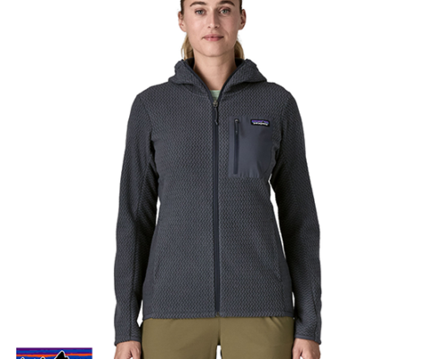 PATAGONIA-40261-W'S R1 AIR FULL ZIP HOODY-VESTE POLAIRE À CAPUCHE-FEMME-SMDB SMOLDER BLUE-BLEU-FACE