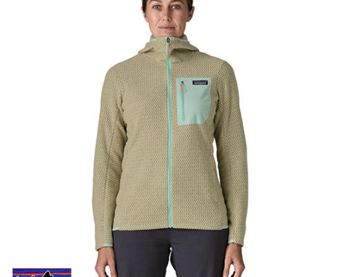 PATAGONIA-40261-W'S R1 AIR FULL ZIP HOODY-VESTE POLAIRE À CAPUCHE-FEMME-WSTO WEATERED STONE-BEIGE