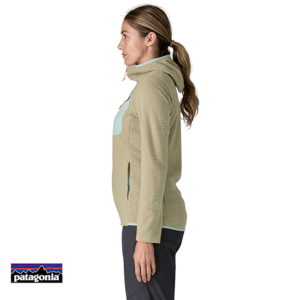 PATAGONIA-40261-W'S R1 AIR FULL ZIP HOODY-VESTE POLAIRE À CAPUCHE-FEMME-WSTO WEATERED STONE-BEIGE-CÔTÉ