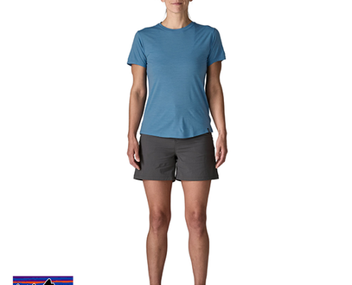 PATAGONIA-44580-W'S CAP COOL MERINO TEE-SHIRT FEMME-SHRB SHORE BLUE-BLEU