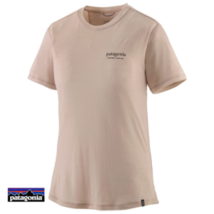 PATAGONIA-44595-W'S CAPILENE COOL MERINO BLEND GRAPHIC SHIRT-TEE SHIRT MERINO-FEMME-HHSM HERITAGE HEADER SHROOM TAUPE-BEIGE