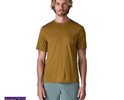 PATAGONIA-44710-M'S CAP COOL ULTRA SHIRT-TEE SHIRT-HOMME-BBNX BOBCAT BROWN LIGHT BOBCAT BROWN X DYE-MARRON