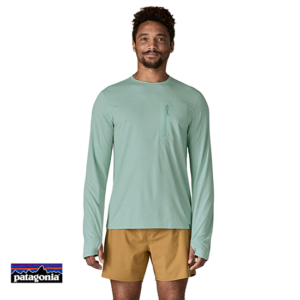 PATAGONIA-44790-M'S LONG SLEEVE CAP COOL SUN SHIRT-TEE SHIRT MANCHES LONGUES-HOMME-TBIX THERMAL BLUE THIN ICE X-DYE-BLEU-FACE