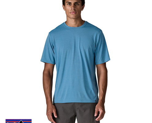 PATAGONIA-45216-M'S CAPILENE COOL DAILY SHIRT-TEE SHIRT DE RANDONNÉE-HOMME-SHRX SHORE BLUE LIGHT SHORE BLUE X DYE-BLEU-FACE