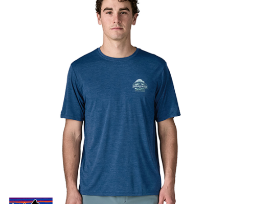 PATAGONIA-45456-M'S CAPILENE COOL DAILY SHIRT GREAT WAVES-TEE SHIRT DE RANDONNÉE-HOMME-CMBX CLEMENT BLUE LIGHT CLEMENT BLUE X DYE-BLEU-FACE