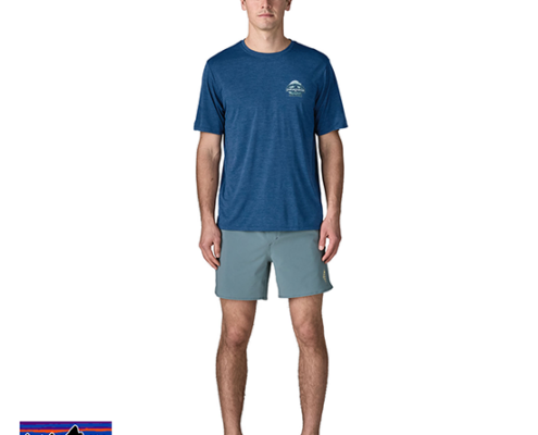 PATAGONIA-45456-M'S CAPILENE COOL DAILY SHIRT GREAT WAVES-TEE SHIRT DE RANDONNÉE-HOMME-CMBX CLEMENT BLUE LIGHT CLEMENT BLUE X DYE-BLEU