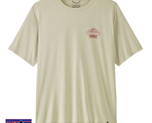 PATAGONIA-45456-M'S CAPILENE COOL DAILY SHIRT GREAT WAVES-TEE SHIRT DE RANDONNÉE-HOMME-DYWH DYNO WHITE-BEIGE