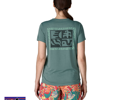 PATAGONIA-45487-W'S CAPILENE COOL DAILY SHIRT-TEE SHIRT-FEMME-BSLX BLUE SAGE-LIGHT BLUE SAGE X-DYE-VERT-DOS
