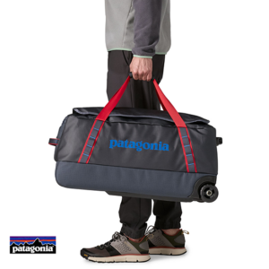 PATAGONIA-49382-BLACK HOLE WHEELED DUFFEL 70L-SAC DE VOYAGE À ROULETTES-SMRE SMOLDER BLUE W AMINATA RED-BLEU-POIGNETS