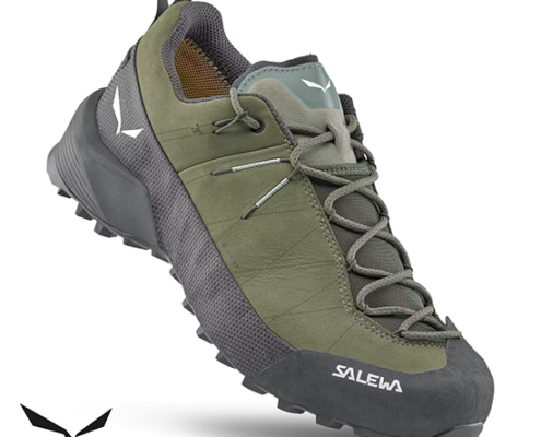 SALEWA-61467-MS WILDFIRE LEATHER 2 GTX-CHAUSSURES DE RANDONNÉE-HOMME-FADED GREEN-BLACK-VERT