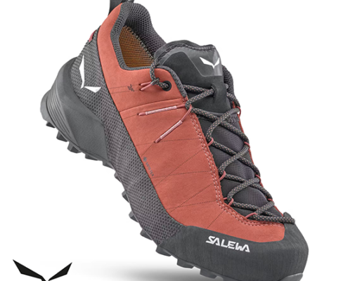 SALEWA-61468-WILDFIRE LEATHER 2 GTX-CHAUSSURES DE RANDONNÉE-FEMME-ESTRUSCAN RED BLACK-ROUGE
