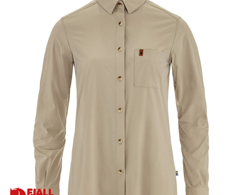 FJALL RAVEN-89980-CHEMISE OVIK LITE FEMME-118 FOSSIL-BEIGE
