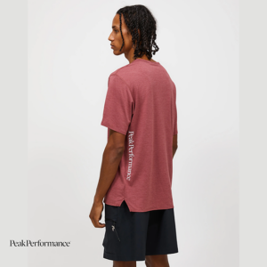 PEAK PERFORMANCE-G79467110-TRAIL SHORTSLEEVE-TEE SHIRT-HOMME-WILD ROUGE-ROUGE-ARRIERE