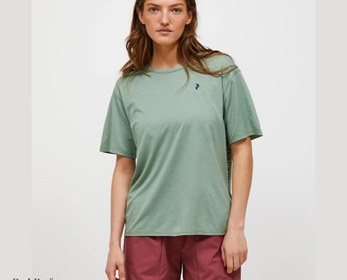PEAK PERFORMANCE-G79477100-TRAIL SHORTSLEEVE-TEE SHIRT-FEMME-GREEN VALLEY-VERT