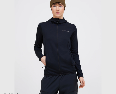 PEAK PERFORMANCE-G80287030-W LIGHT ZIP DOOD-POLAIRE À CAPUCHE-FEMME-BLACK-NOIR