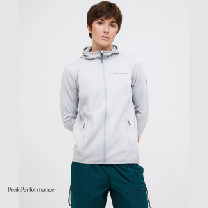 PEAK PERFORMANCE-G80287100-W LIGHT ZIP HOOD-POLAIRE A CAPUCHE-FEMME-SUMMIT SMOKE-GRIS