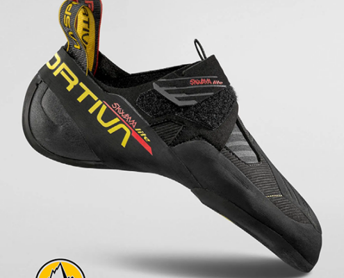 LA SPORTIVA-SKWAMA LITE-CHAUSSONS D'ESCALADE-HOMME-BLACK YELLOW-NOIR