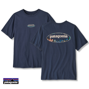 PATAGONIA-37847-M'S 95 OVAL LOGO TEE-SHIRT-HOMME-NNKO NEW NAVY KALEIDO-MARINE