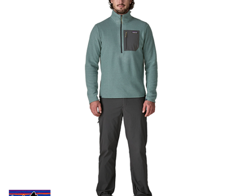 PATAGONIA-40246-M'S R1 AIR ZIP NZCK-POLAIRE 1/4 ZIP-HOMME-BLSG BLUE SAGE-BLEU