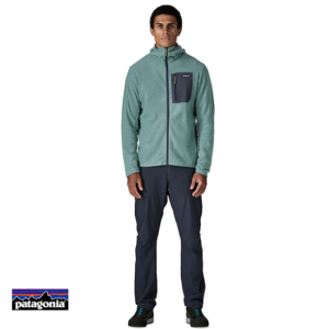 PATAGONIA-40256-M'S R1 FULL ZIP HOODY-POLAIRE À CAPUCHE-HOMME-BLSG BLUE SAGE-BLEU